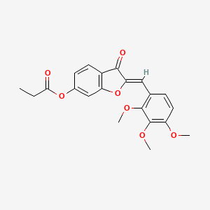 (Z)-3-oxo-2-(2,3,4-trimethoxybenzylidene)-2,3-dihydrobenzofuran-6-yl propionate