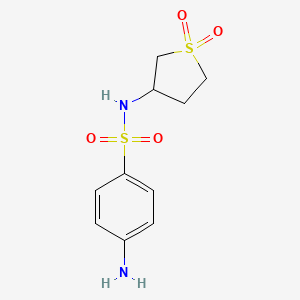 molecular formula C10H14N2O4S2 B2775859 4-氨基-N-(1,1-二氧代四氢嘧啶-3-基)苯磺酰胺 CAS No. 853574-42-2