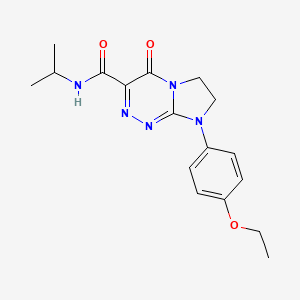 molecular formula C17H21N5O3 B2775862 8-(4-ethoxyphenyl)-N-isopropyl-4-oxo-4,6,7,8-tetrahydroimidazo[2,1-c][1,2,4]triazine-3-carboxamide CAS No. 946280-09-7