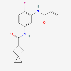 N-[4-Fluoro-3-(prop-2-enoylamino)phenyl]spiro[2.3]hexane-5-carboxamide