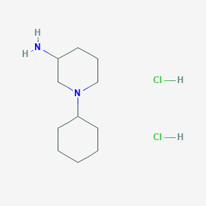 molecular formula C11H24Cl2N2 B2775866 1-环己基哌啶-3-胺;二盐酸盐 CAS No. 2361634-01-5