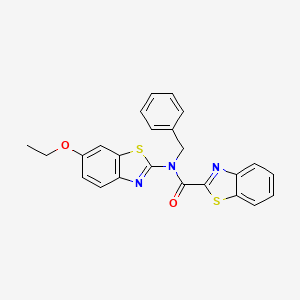 molecular formula C24H19N3O2S2 B2775868 N-苄基-N-(6-乙氧基苯并[d]噻唑-2-基)苯并[d]噻唑-2-羧酰胺 CAS No. 922632-97-1