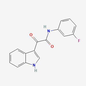 molecular formula C16H11FN2O2 B2775869 N-(3-氟苯基)-2-(1H-吲哚-3-基)-2-氧代乙酰胺 CAS No. 852367-65-8