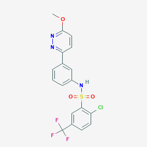 2-chloro-N-(3-(6-methoxypyridazin-3-yl)phenyl)-5-(trifluoromethyl)benzenesulfonamide