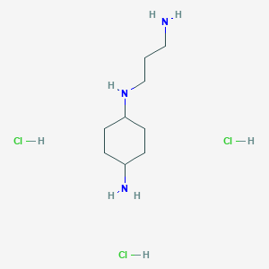 molecular formula C9H24Cl3N3 B2775873 N1-(3-Aminopropyl)cyclohexane-1,4-diamine trihydrochloride CAS No. 2241138-90-7