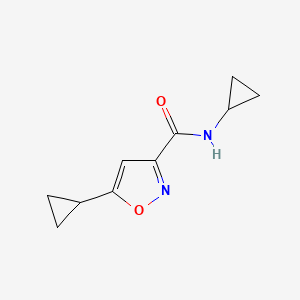 molecular formula C10H12N2O2 B2775874 N,5-dicyclopropylisoxazole-3-carboxamide CAS No. 135401-50-2