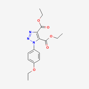 molecular formula C16H19N3O5 B2775877 乙酸二乙酯 1-(4-乙氧基苯基)-1H-1,2,3-三唑-4,5-二羧酸二酯 CAS No. 895644-93-6