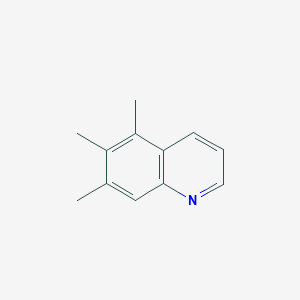 molecular formula C12H13N B2775879 5,6,7-Trimethylquinoline CAS No. 1467-29-4