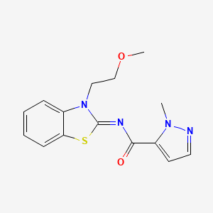(E)-N-(3-(2-methoxyethyl)benzo[d]thiazol-2(3H)-ylidene)-1-methyl-1H-pyrazole-5-carboxamide