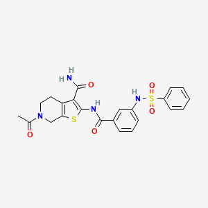 6-acetyl-2-(3-benzenesulfonamidobenzamido)-4H,5H,6H,7H-thieno[2,3-c]pyridine-3-carboxamide