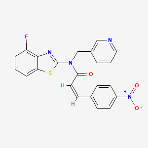 (Z)-N-(4-fluorobenzo[d]thiazol-2-yl)-3-(4-nitrophenyl)-N-(pyridin-3-ylmethyl)acrylamide