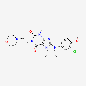 8-(3-chloro-4-methoxyphenyl)-1,6,7-trimethyl-3-(2-morpholinoethyl)-1H-imidazo[2,1-f]purine-2,4(3H,8H)-dione