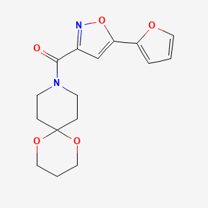 (5-(Furan-2-yl)isoxazol-3-yl)(1,5-dioxa-9-azaspiro[5.5]undecan-9-yl)methanone