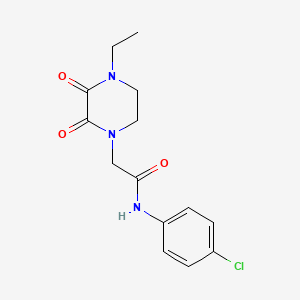 molecular formula C14H16ClN3O3 B2775893 N-(4-chlorophenyl)-2-(4-ethyl-2,3-dioxopiperazin-1-yl)acetamide CAS No. 868680-44-8