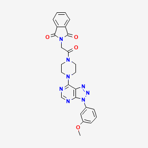 molecular formula C25H22N8O4 B2775895 2-(2-(4-(3-(3-甲氧苯基)-3H-[1,2,3]噁二唑-7-基)哌嗪-1-基)-2-氧代乙基)异吲哚啉-1,3-二酮 CAS No. 920206-09-3