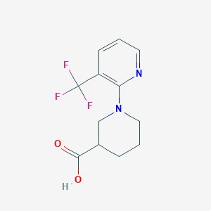 molecular formula C12H13F3N2O2 B2775902 1-[3-(三氟甲基)吡啶-2-基]哌啶-3-甲酸 CAS No. 874772-68-6