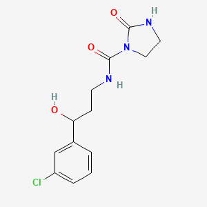 molecular formula C13H16ClN3O3 B2775912 N-(3-(3-chlorophenyl)-3-hydroxypropyl)-2-oxoimidazolidine-1-carboxamide CAS No. 2034257-55-9