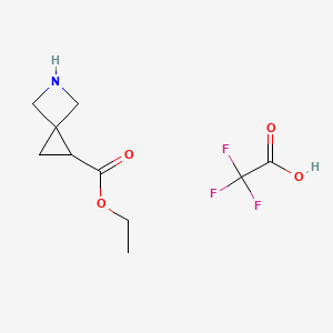 molecular formula C10H14F3NO4 B2775913 乙酸乙酯 5-氮杂螺[2.3]己烷-2-羧酸酯;2,2,2-三氟乙酸 CAS No. 2567497-71-4