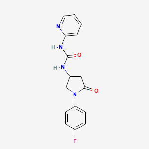 1-(1-(4-Fluorophenyl)-5-oxopyrrolidin-3-yl)-3-(pyridin-2-yl)urea