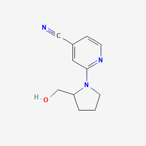 2-[2-(Hydroxymethyl)pyrrolidin-1-yl]pyridine-4-carbonitrile