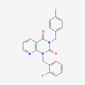 molecular formula C22H18FN3O2 B2775935 1-(2-fluorobenzyl)-3-(4-methylbenzyl)pyrido[2,3-d]pyrimidine-2,4(1H,3H)-dione CAS No. 902961-12-0