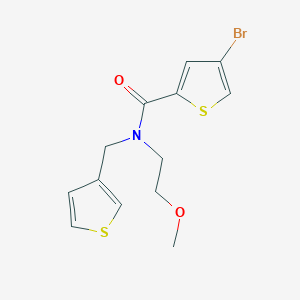 4-bromo-N-(2-methoxyethyl)-N-(thiophen-3-ylmethyl)thiophene-2-carboxamide