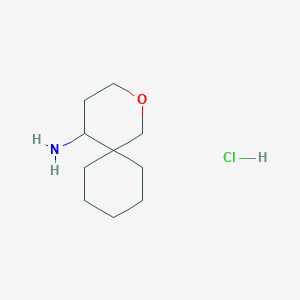 molecular formula C10H20ClNO B2775937 2-氧杂螺[5.5]十一碳-5-胺 盐酸盐 CAS No. 2230803-31-1