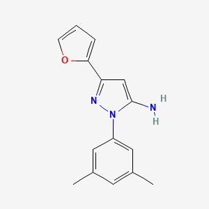 molecular formula C15H15N3O B2775940 1-(3,5-Dimethylphenyl)-3-(2-furyl)-1H-pyrazol-5-amine CAS No. 1334015-29-0