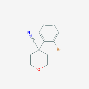 molecular formula C12H12BrNO B2775945 4-(2-Bromophenyl)oxane-4-carbonitrile CAS No. 1368722-46-6