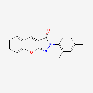 molecular formula C18H14N2O2 B2775948 2-(2,4-dimethylphenyl)chromeno[2,3-c]pyrazol-3(2H)-one CAS No. 1115279-83-8