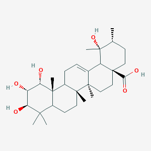 NCGC00385328-01_C30H48O6_(1alpha,2alpha,3beta,5xi,9xi,18xi)-1,2,3,19-Tetrahydroxyurs-12-en-28-oic acid