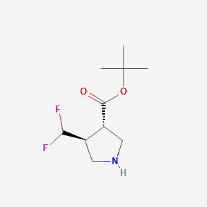 Rac-tert-butyl (3r,4r)-4-(difluoromethyl)pyrrolidine-3-carboxylate