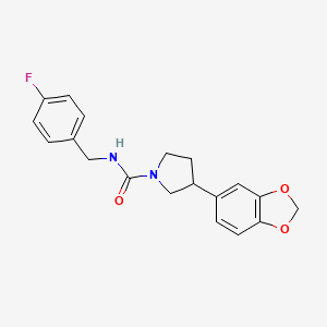 3-(benzo[d][1,3]dioxol-5-yl)-N-(4-fluorobenzyl)pyrrolidine-1-carboxamide