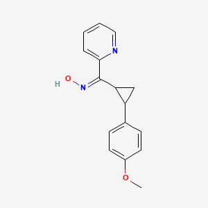 molecular formula C16H16N2O2 B2775967 [2-(4-甲氧基苯基)环丙基](2-吡啶基)甲酮羟胺 CAS No. 338749-27-2