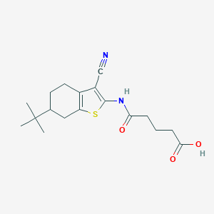 5-[(6-Tert-butyl-3-cyano-4,5,6,7-tetrahydro-1-benzothiophen-2-yl)amino]-5-oxopentanoic acid