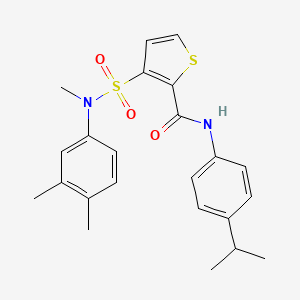 3-[(3,4-dimethylphenyl)(methyl)sulfamoyl]-N-[4-(propan-2-yl)phenyl]thiophene-2-carboxamide