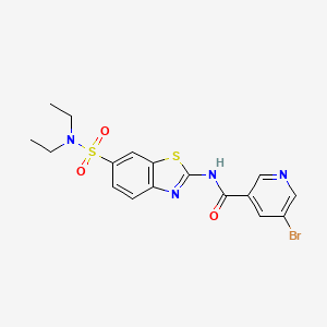 5-bromo-N-(6-(N,N-diethylsulfamoyl)benzo[d]thiazol-2-yl)nicotinamide