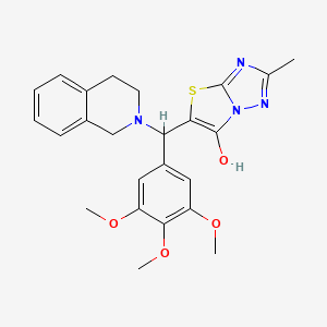 5-((3,4-dihydroisoquinolin-2(1H)-yl)(3,4,5-trimethoxyphenyl)methyl)-2-methylthiazolo[3,2-b][1,2,4]triazol-6-ol