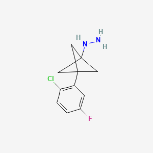 [3-(2-Chloro-5-fluorophenyl)-1-bicyclo[1.1.1]pentanyl]hydrazine