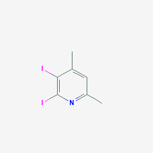 molecular formula C7H7I2N B2775986 2,3-Diiodo-4,6-dimethylpyridine CAS No. 2322966-80-1