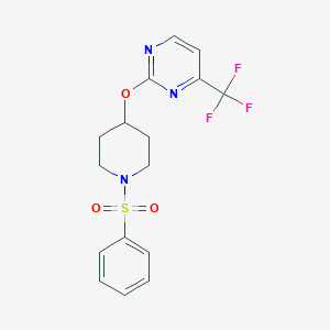 2-[1-(Benzenesulfonyl)piperidin-4-yl]oxy-4-(trifluoromethyl)pyrimidine