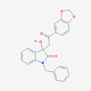 molecular formula C24H19NO5 B277599 3-[2-(1,3-benzodioxol-5-yl)-2-oxoethyl]-1-benzyl-3-hydroxy-1,3-dihydro-2H-indol-2-one 