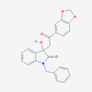 3-[2-(1,3-benzodioxol-5-yl)-2-oxoethyl]-1-benzyl-3-hydroxy-1,3-dihydro-2H-indol-2-one