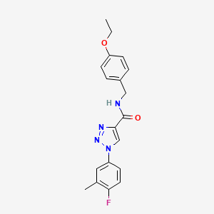 molecular formula C19H19FN4O2 B2776016 N-(4-乙氧基苄基)-1-(4-氟-3-甲基苯基)-1H-1,2,3-三氮杂唑-4-甲酸酰胺 CAS No. 1326807-35-5