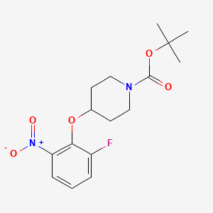 molecular formula C16H21FN2O5 B2776028 叔丁基 4-(2-氟-6-硝基苯氧基)哌啶-1-甲酸酯 CAS No. 1233958-46-7