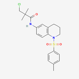 molecular formula C21H25ClN2O3S B2776032 3-氯-2,2-二甲基-N-(1-对甲苯基-1,2,3,4-四氢喹啉-6-基)丙酰胺 CAS No. 899751-72-5