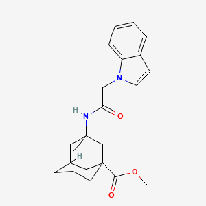 molecular formula C22H26N2O3 B2776036 (1r,3s,5R,7S)-methyl 3-(2-(1H-indol-1-yl)acetamido)adamantane-1-carboxylate CAS No. 1206996-43-1