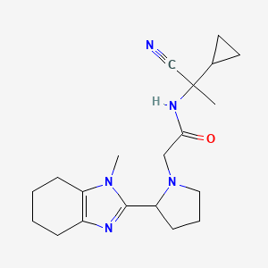 N-(1-Cyano-1-cyclopropylethyl)-2-[2-(1-methyl-4,5,6,7-tetrahydrobenzimidazol-2-yl)pyrrolidin-1-yl]acetamide