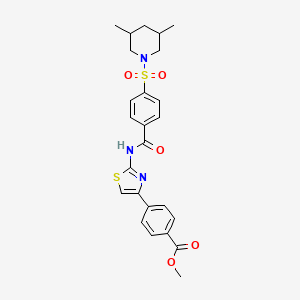 Methyl 4-(2-(4-((3,5-dimethylpiperidin-1-yl)sulfonyl)benzamido)thiazol-4-yl)benzoate