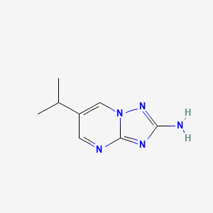 molecular formula C8H11N5 B2776052 6-Isopropyl[1,2,4]triazolo[1,5-a]pyrimidin-2-amine CAS No. 85599-36-6